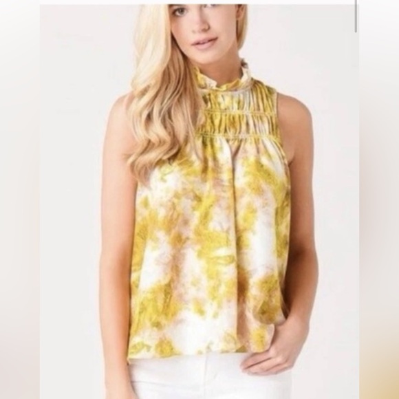 Joie Tops - JOIE Limited Edition Womens Sleeveless Top Ruffled Neck Size Large - NWT$198